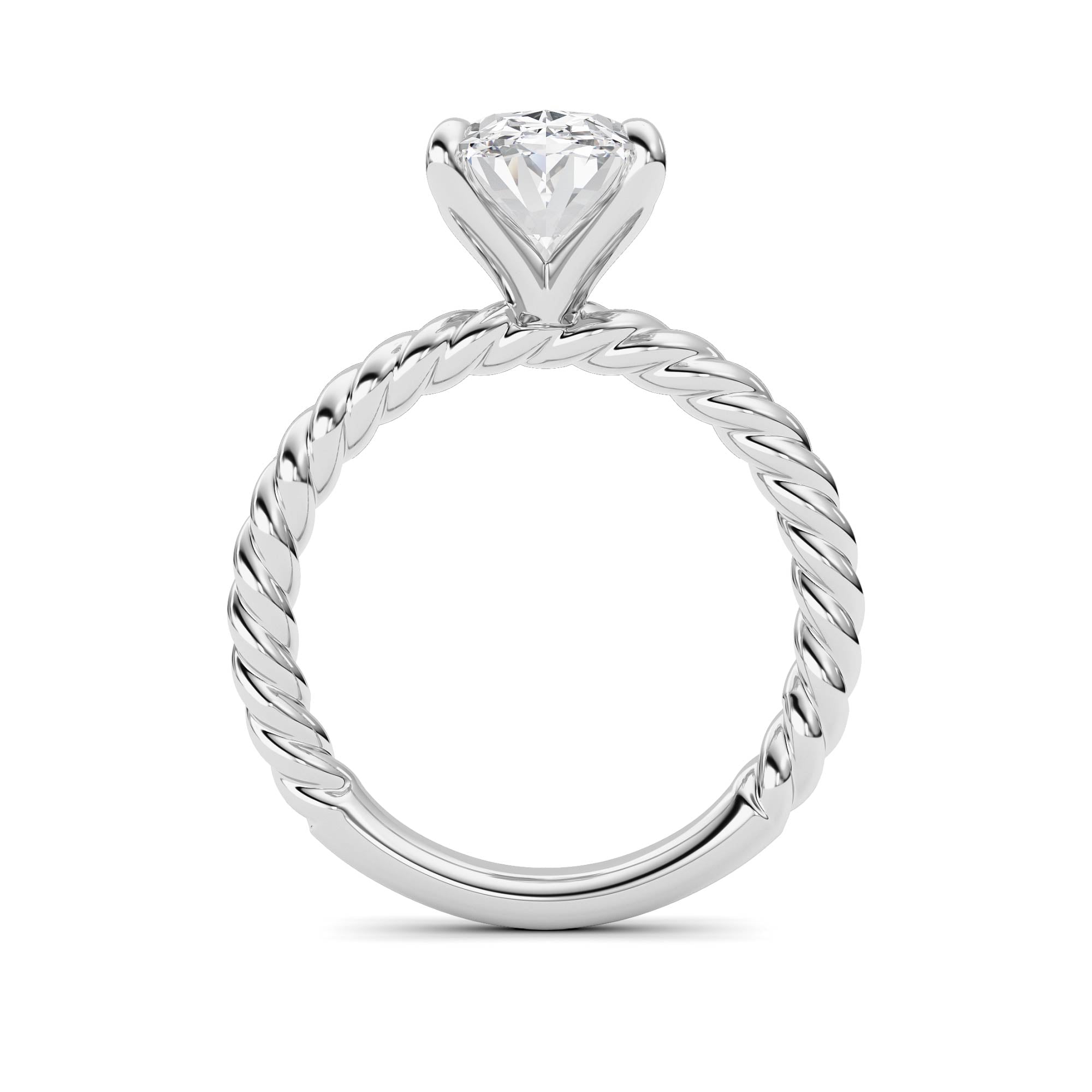 Oval Lab Grown Diamond (F/VS ) Ring in 14K Gold