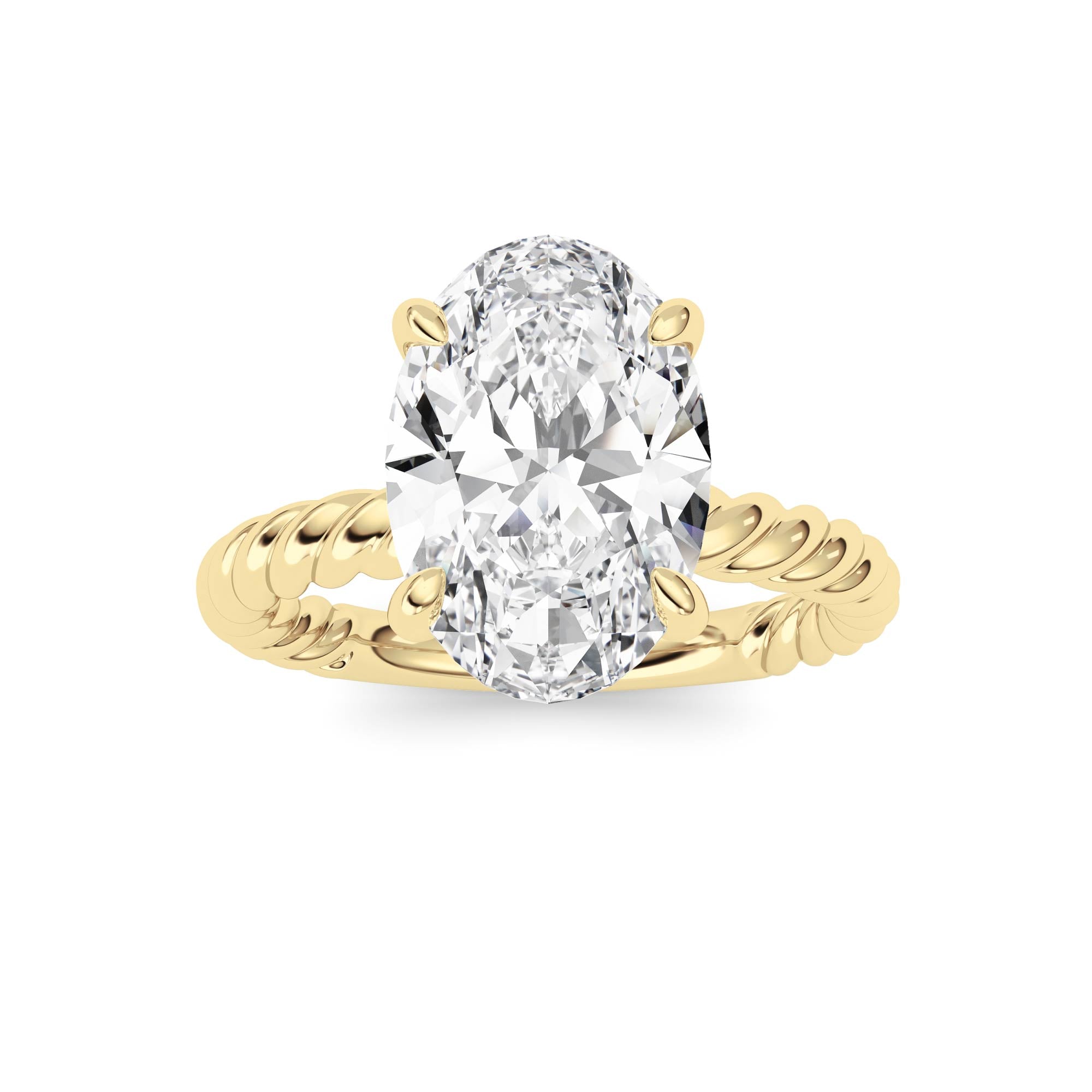 Oval Lab Grown Diamond (F/VS ) Ring in 14K Gold