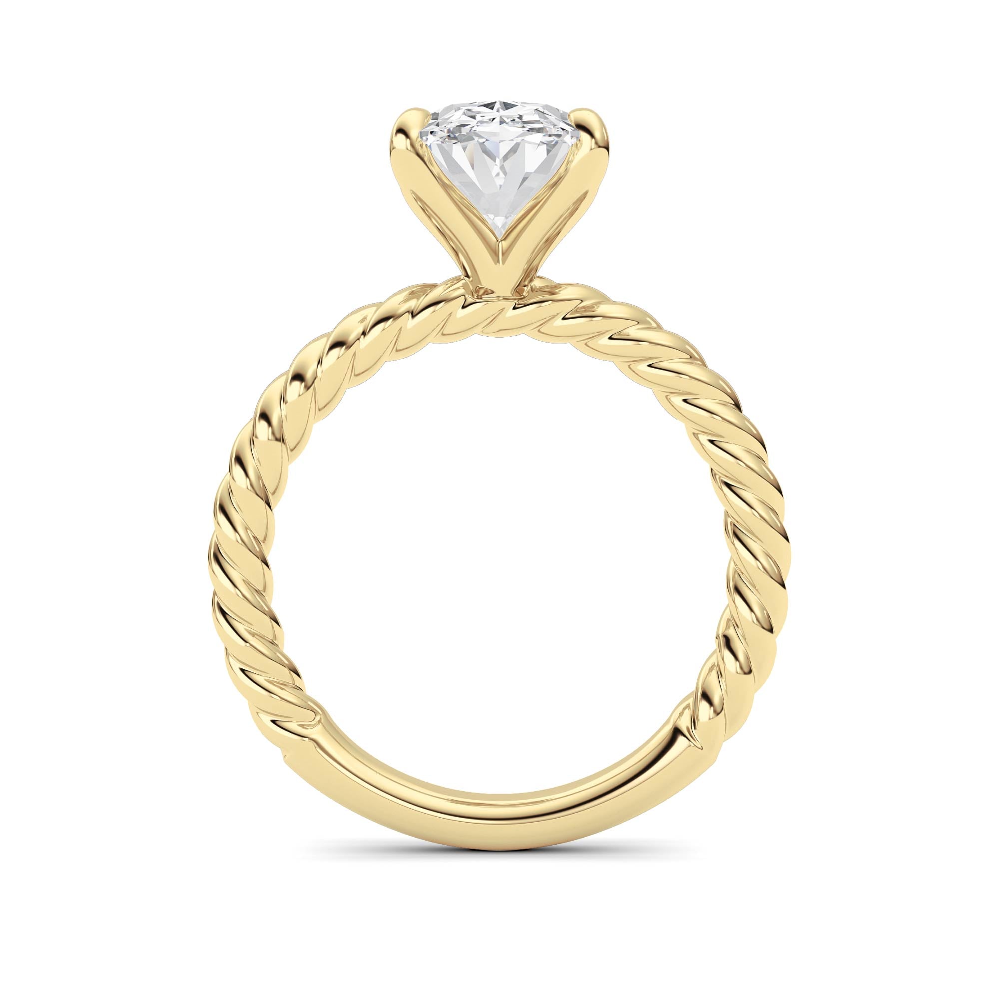 Oval Lab Grown Diamond (F/VS ) Ring in 14K Gold