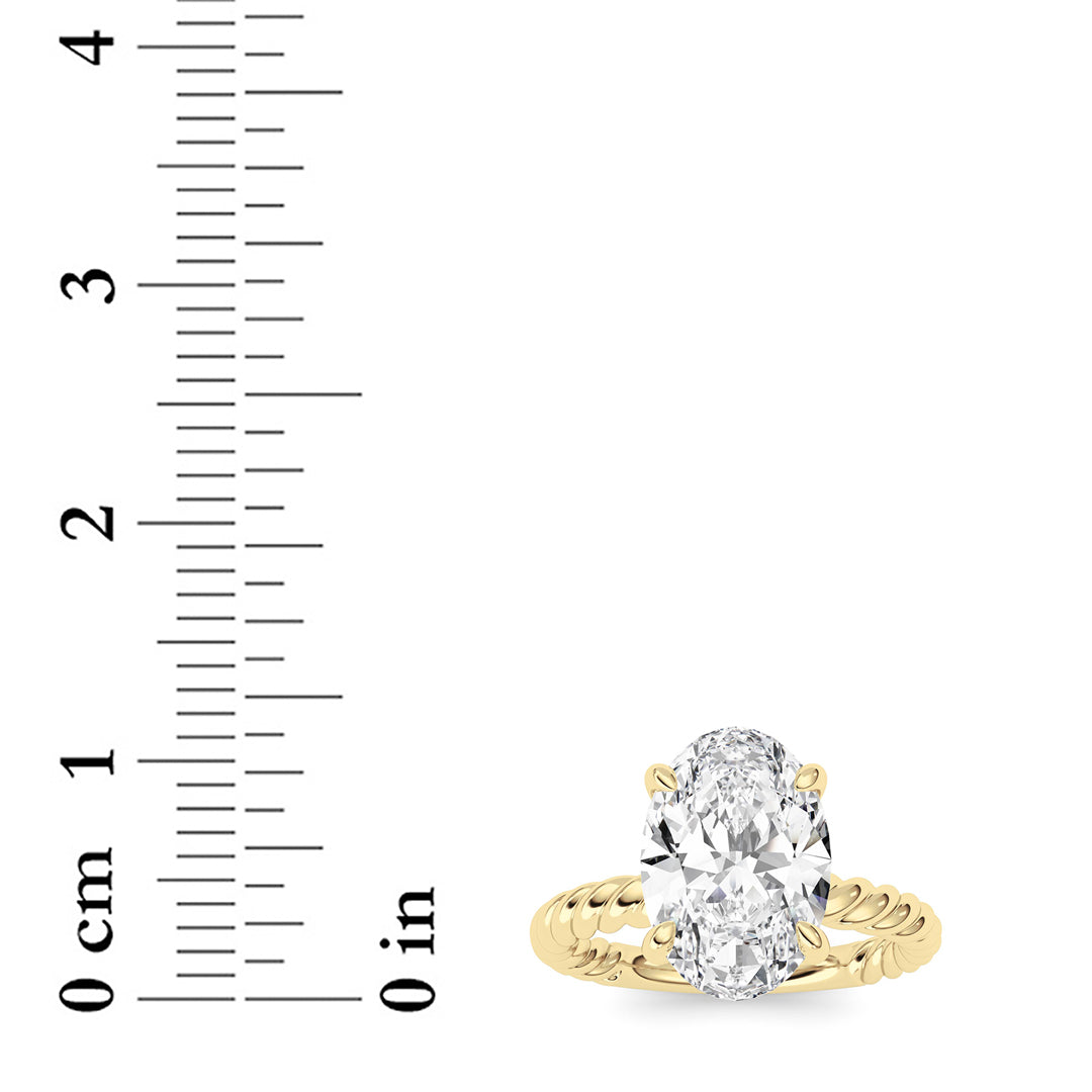 Oval Lab Grown Diamond (F/VS ) Ring in 14K Gold