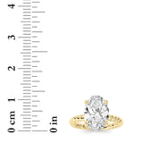 Oval Lab Grown Diamond (F/VS ) Ring in 14K Gold
