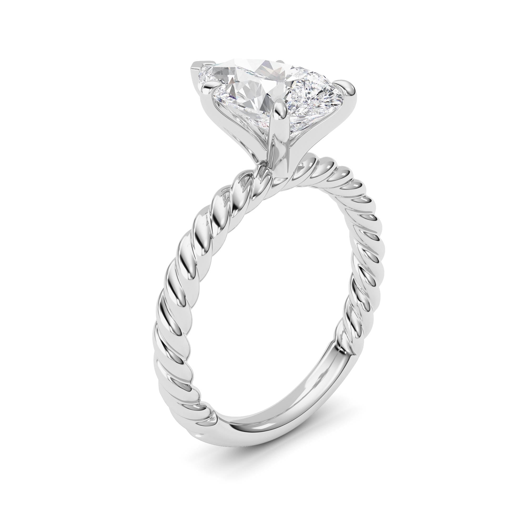 Pear Lab Grown Diamond (F/VS ) Ring in 14K Gold