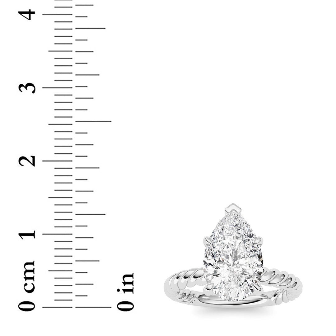 Pear Lab Grown Diamond (F/VS ) Ring in 14K Gold