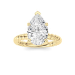 Pear Lab Grown Diamond (F/VS ) Ring in 14K Gold