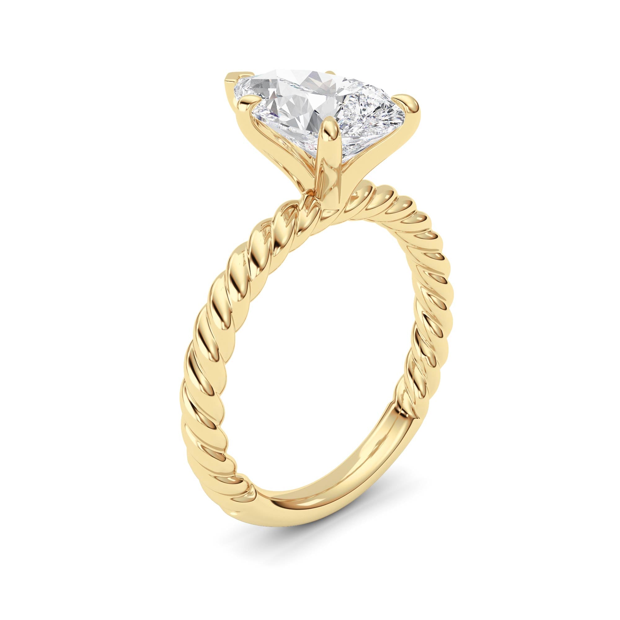 Pear Lab Grown Diamond (F/VS ) Ring in 14K Gold