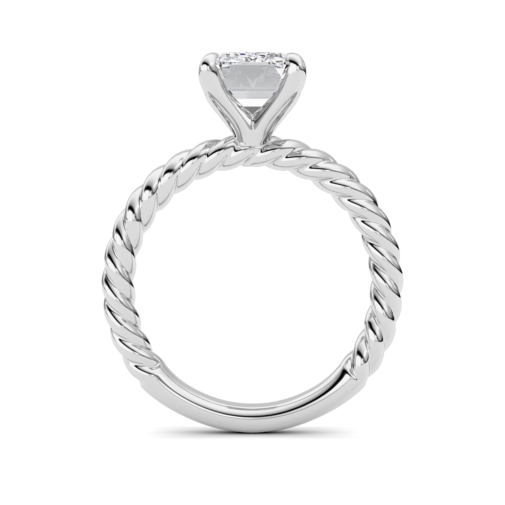 Radiant Lab Grown Diamond (F/VS ) Ring in 14K Gold