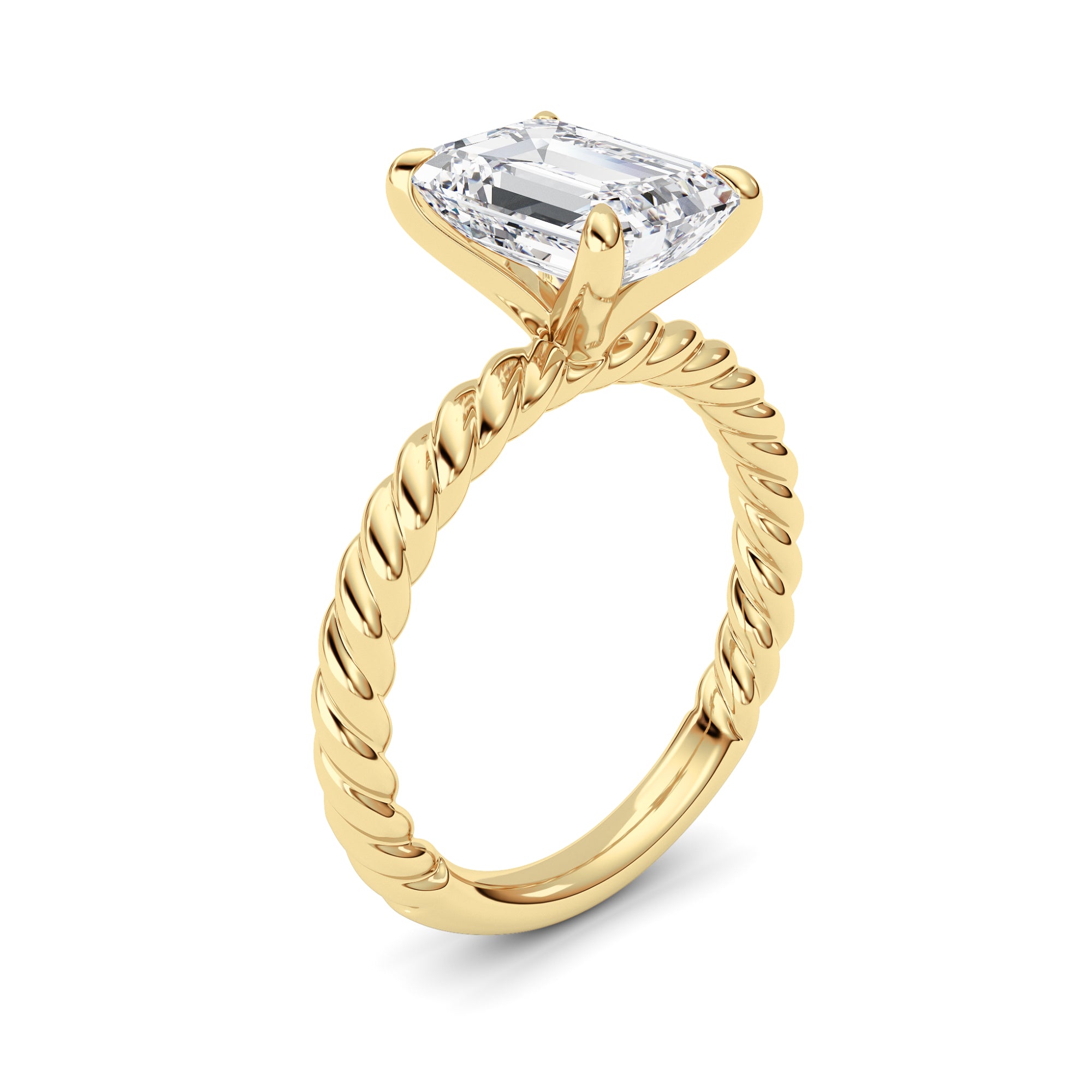 Radiant Lab Grown Diamond (F/VS ) Ring in 14K Gold