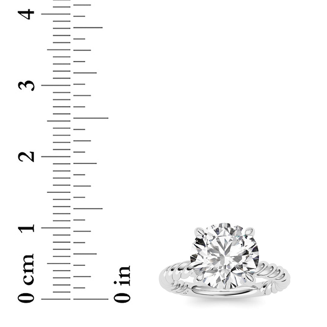Round Lab Grown Diamond (F/VS ) Ring in 14K Gold