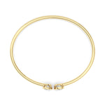 2CTW Oval Shaped Lab Grown Diamond (F/VS) Bracelet in 14K Yellow Gold