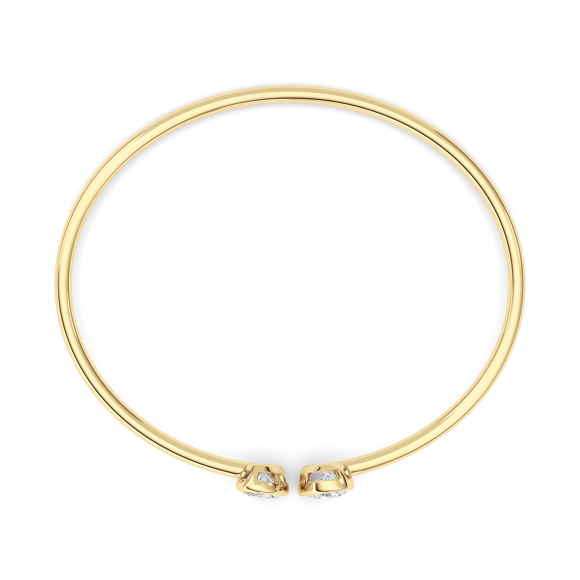 2CTW Oval Shaped Lab Grown Diamond (F/VS) Bracelet in 14K Yellow Gold