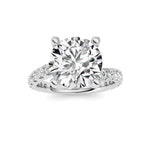 3.75CTW Round Shaped Lab Grown Diamond (F/VS) Ring in 14K White Gold