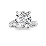 3.75CTW Round Shaped Lab Grown Diamond (F/VS) Ring in 14K White Gold