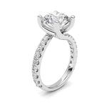 3.75CTW Round Shaped Lab Grown Diamond (F/VS) Ring in 14K White Gold