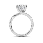 3.75CTW Round Shaped Lab Grown Diamond (F/VS) Ring in 14K White Gold
