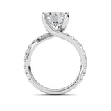 3.75CTW Round Shaped Lab Grown Diamond (F/VS) Ring in 14K White Gold