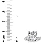 3.75CTW Round Shaped Lab Grown Diamond (F/VS) Ring in 14K White Gold