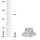 3.75CTW Round Shaped Lab Grown Diamond (F/VS) Ring in 14K White Gold
