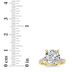 3.75CTW Round Shaped Lab Grown Diamond (F/VS) Ring in 14K Yellow Gold
