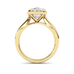 3CTW Elongated Cushion Shaped Lab Grown Diamond (F/VS) Ring in 14K Yellow Gold
