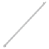 8CTW Oval And Round Lab Grown Diamond (F/VS ) Bezel Set Bracelet in 14K Gold