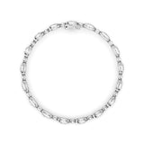 8CTW Oval And Round Lab Grown Diamond (F/VS ) Bezel Set Bracelet in 14K Gold