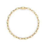 8CTW Oval And Round Lab Grown Diamond (F/VS ) Bezel Set Bracelet in 14K Gold