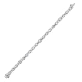 9CTW Round Lab Grown Diamond (F/VS ) Bezel Set Bracelet in 14K Gold