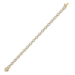 9CTW Round Lab Grown Diamond (F/VS ) Bezel Set Bracelet in 14K Gold