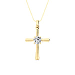0.5CTW Round Shaped Lab Grown Diamond (F/VS) Necklace in 14K Yellow Gold