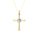 0.5CTW Round Shaped Lab Grown Diamond (F/VS) Necklace in 14K Yellow Gold