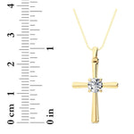 0.5CTW Round Shaped Lab Grown Diamond (F/VS) Necklace in 14K Yellow Gold