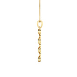1CTW Round Shaped Lab Grown Diamond (F/VS) Necklace in 14K Yellow Gold