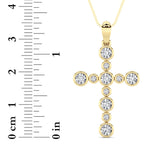 1CTW Round Shaped Lab Grown Diamond (F/VS) Necklace in 14K Yellow Gold