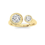 1CTW Round Shaped Lab Grown Diamond (F/VS) Ring in 14K Yellow Gold