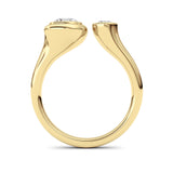 1CTW Round Shaped Lab Grown Diamond (F/VS) Ring in 14K Yellow Gold