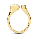 1CTW Round Shaped Lab Grown Diamond (F/VS) Ring in 14K Yellow Gold