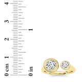 1CTW Round Shaped Lab Grown Diamond (F/VS) Ring in 14K Yellow Gold
