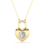 0.5CTW Round Shaped Lab Grown Diamond (F/VS) Necklace in 14K Yellow Gold