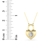 0.5CTW Round Shaped Lab Grown Diamond (F/VS) Necklace in 14K Yellow Gold