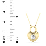 0.5CTW Round Shaped Lab Grown Diamond (F/VS) Necklace in 14K Yellow Gold