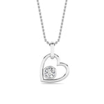 0.33CTW Round Lab Grown Diamond (F/VS ) Heart Pendant in 14K Gold