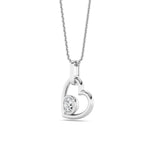 0.33CTW Round Lab Grown Diamond (F/VS ) Heart Pendant in 14K Gold