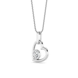 0.33CTW Round Lab Grown Diamond (F/VS ) Heart Pendant in 14K Gold