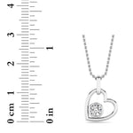 0.33CTW Round Lab Grown Diamond (F/VS ) Heart Pendant in 14K Gold