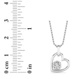 0.33CTW Round Lab Grown Diamond (F/VS ) Heart Pendant in 14K Gold