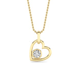 0.33CTW Round Lab Grown Diamond (F/VS ) Heart Pendant in 14K Gold