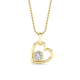 0.33CTW Round Lab Grown Diamond (F/VS ) Heart Pendant in 14K Gold