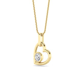0.33CTW Round Lab Grown Diamond (F/VS ) Heart Pendant in 14K Gold