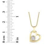 0.33CTW Round Lab Grown Diamond (F/VS ) Heart Pendant in 14K Gold