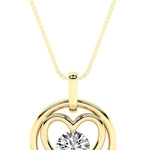 0.75CTW Round Shaped Lab Grown Diamond (F/VS) Necklace in 14K Yellow Gold